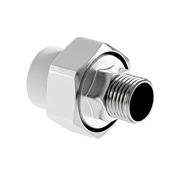 Муфта SLT AQUA PP-R комбинированная разъемная НР (американка) SLTFM6404 40×1 1/4" мм Муфта SLT AQUA PP-R комбинированная разъемная НР (американка) SLTFM6252 25×3/4" мм