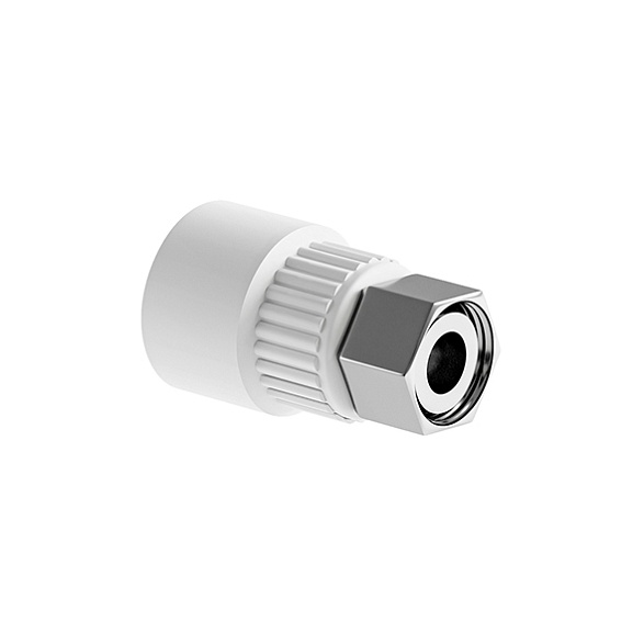 Муфта SLT AQUA PP-R с накидной гайкой SLTFM8201 20×1/2" мм Муфта SLT AQUA PP-R с накидной гайкой SLTFM8251 25×1/2" мм