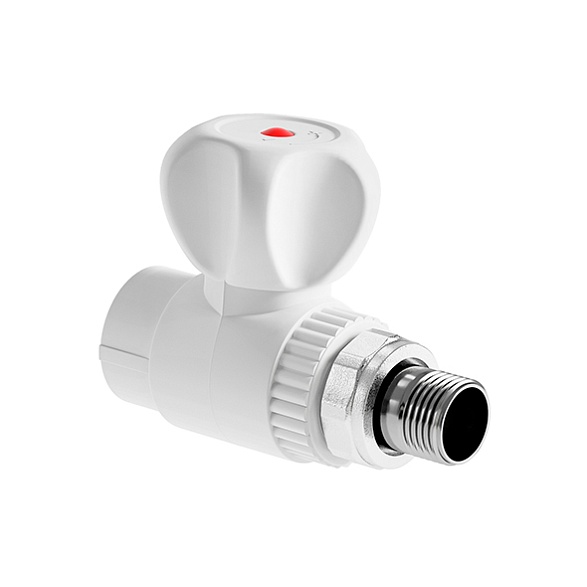 Кран SLT AQUA PP-R шаровой для радиатора прямой SLTFA3201 20×1/2" мм
